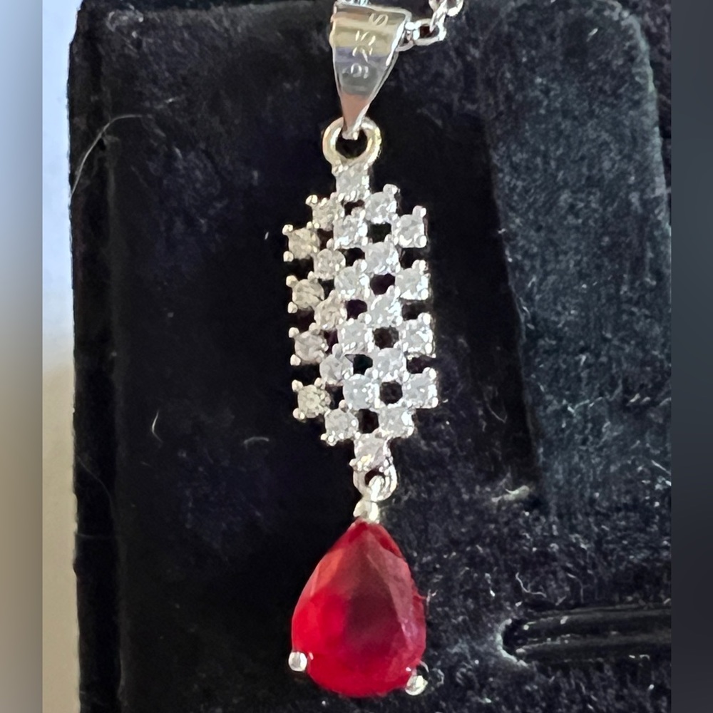 Ruby & Topaz Pendant